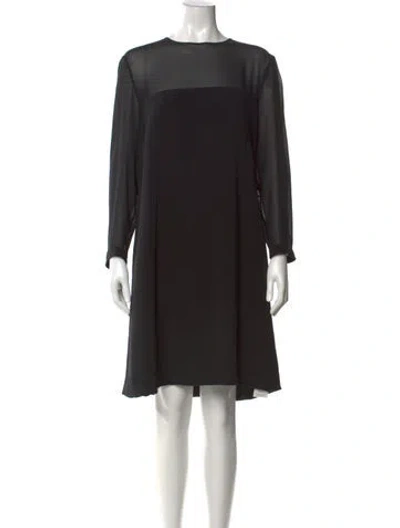 Pre-owned Louis Fèraud Silk Knee-length Dress In Black