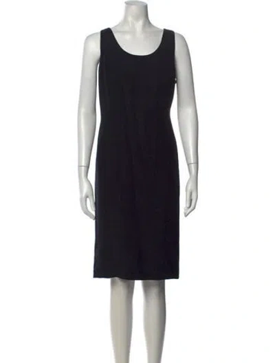 Pre-owned Louis Fèraud Silk Knee-length Dress In Black
