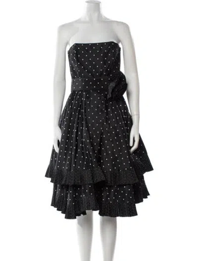 Pre-owned Louis Fèraud Silk Knee-length Dress In Gray