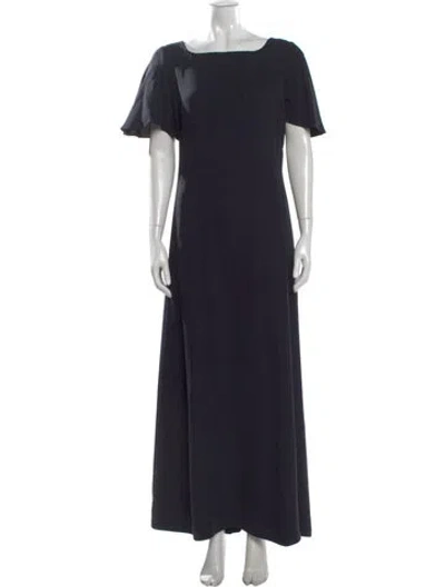 Pre-owned Louis Fèraud Silk Long Dress In Black