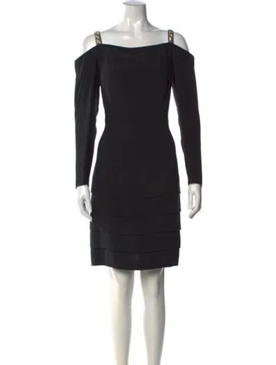 Pre-owned Louis Fèraud Silk Mini Dress In Black