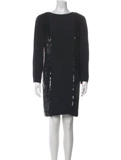 Pre-owned Louis Fèraud Silk Mini Dress In Blue
