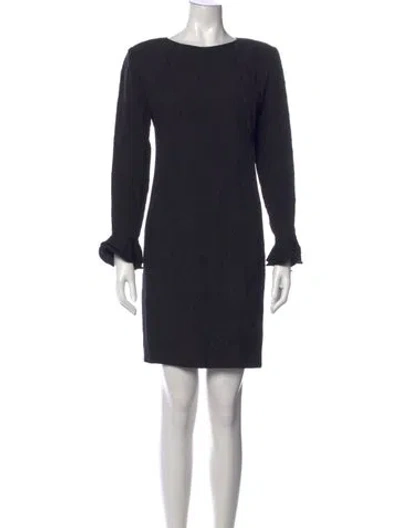 Pre-owned Louis Fèraud Silk Mini Dress In Blue