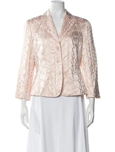 Pre-owned Louis Fèraud Silk Patterned Blazer In Pink