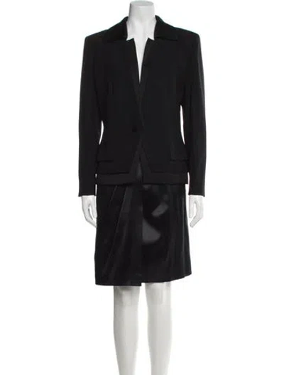 Pre-owned Louis Fèraud Silk Skirt Set In Black