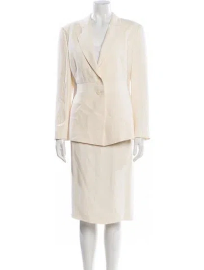 Pre-owned Louis Fèraud Silk Skirt Suit In Neutral
