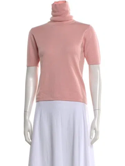 Pre-owned Louis Fèraud Silk Turtleneck Sweater In Pink