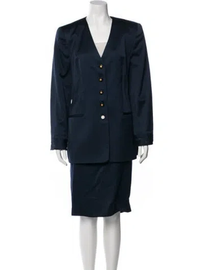 Pre-owned Louis Fèraud Skirt Set In Blue