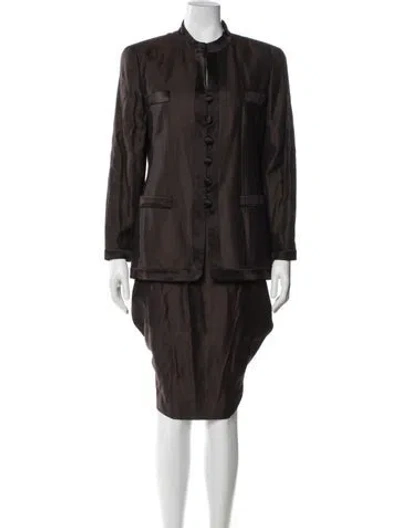 Pre-owned Louis Fèraud Skirt Set In Brown