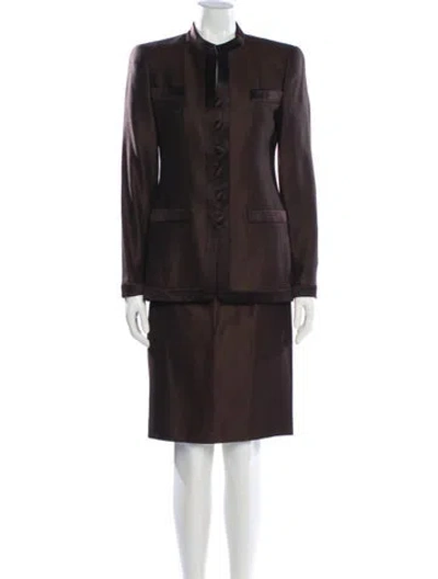Pre-owned Louis Fèraud Skirt Suit In Brown