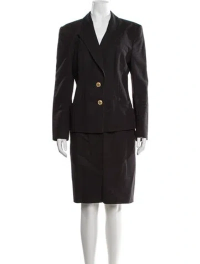 Pre-owned Louis Fèraud Skirt Suit In Brown