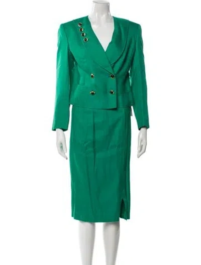 Pre-owned Louis Fèraud Skirt Suit In Green