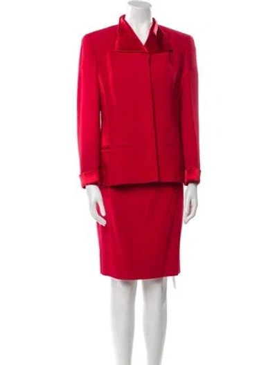 Pre-owned Louis Fèraud Skirt Suit In Red