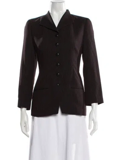 Pre-owned Louis Fèraud Striped Blazer In Black