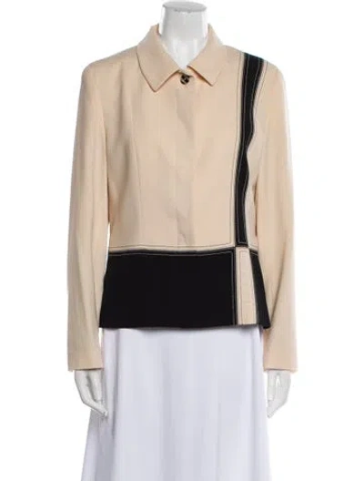 Pre-owned Louis Fèraud Striped Blazer In Neutral