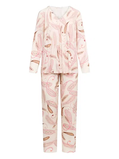 Louis Fèraud V-neck Paisley Pajama Set In Multi