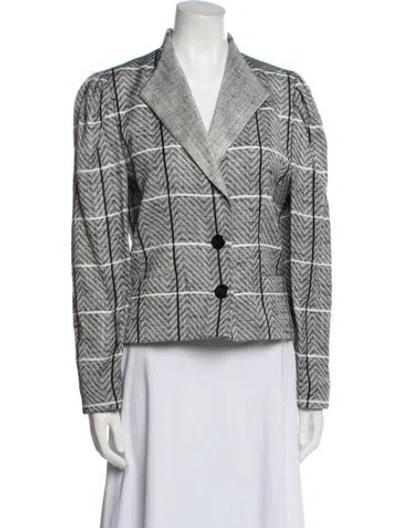 Pre-owned Louis Fèraud Vintage 1980's Blazer In Gray
