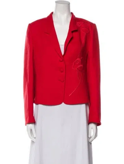 Pre-owned Louis Fèraud Vintage 1980's Blazer In Red
