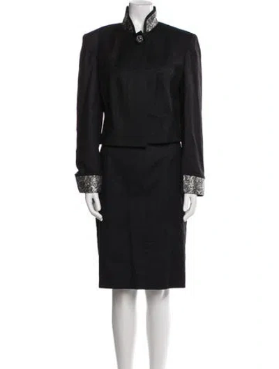 Pre-owned Louis Fèraud Vintage 1980's Skirt Set In Black