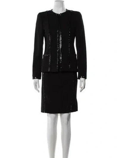 Pre-owned Louis Fèraud Vintage 1980's Skirt Set In Black