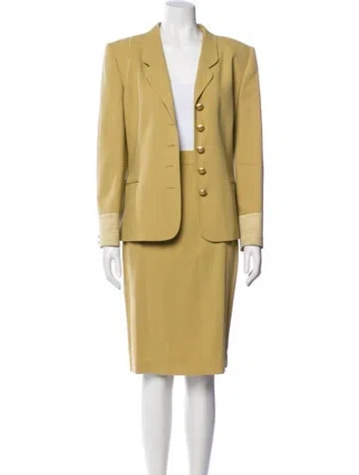 Pre-owned Louis Fèraud Vintage 1980's Skirt Set In Green