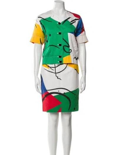 Pre-owned Louis Fèraud Vintage 1980's Skirt Set In Multi