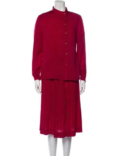 Pre-owned Louis Fèraud Vintage 1980's Skirt Set In Red