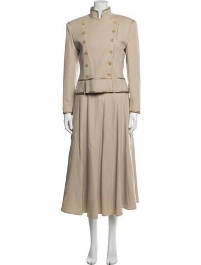 Pre-owned Louis Fèraud Vintage 1980's Skirt Suit In Neutrals