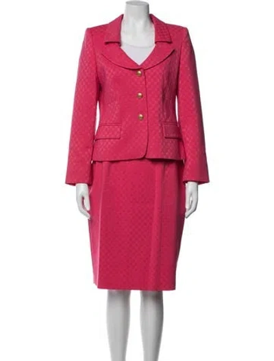 Pre-owned Louis Fèraud Vintage 1980's Skirt Suit In Pink