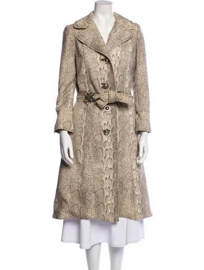 Pre-owned Louis Fèraud Vintage 1980's Trench Coat In Neutral