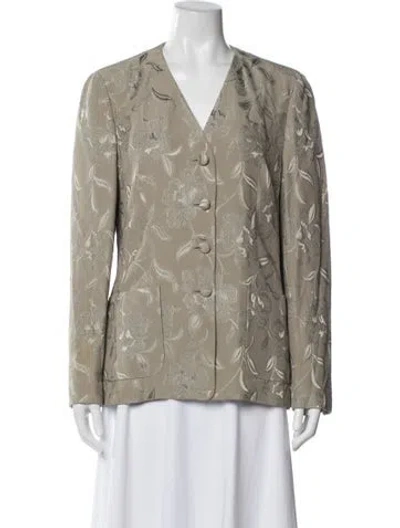 Pre-owned Louis Fèraud Vintage 1990's Blazer In Gray
