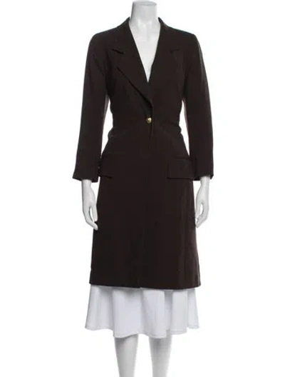 Pre-owned Louis Fèraud Vintage 1990's Coat In Brown