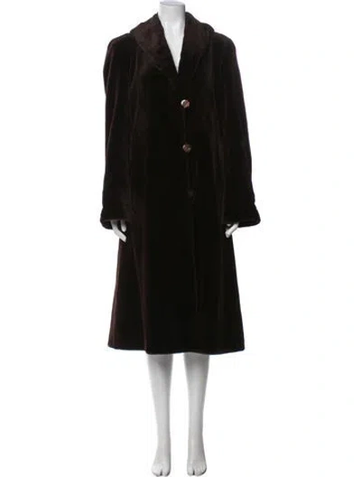 Pre-owned Louis Fèraud Vintage 2000's Fur Coat In Brown