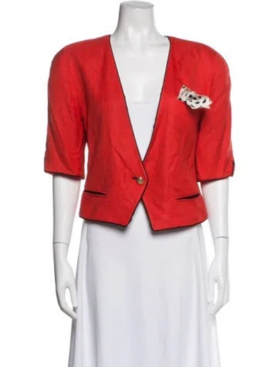 Pre-owned Louis Fèraud Vintage Blazer In Red