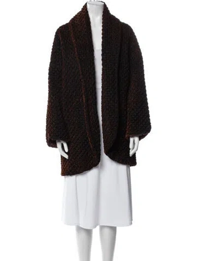 Pre-owned Louis Fèraud Vintage Faux Fur Coat In Black