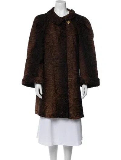 Pre-owned Louis Fèraud Vintage Fur Fur Coat In Brown