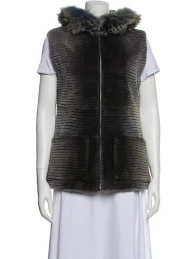 Pre-owned Louis Fèraud Vintage Fur Vest In Black