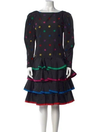 Pre-owned Louis Fèraud Vintage Knee-length Dress In Black