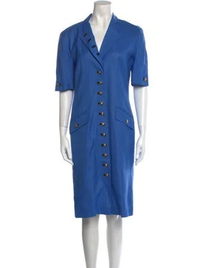 Pre-owned Louis Fèraud Vintage Knee-length Dress In Blue
