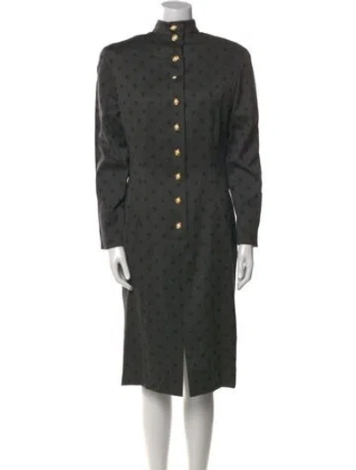 Pre-owned Louis Fèraud Vintage Knee-length Dress In Gray