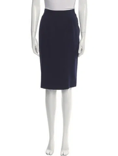 Pre-owned Louis Fèraud Vintage Knee-length Skirt In Blue