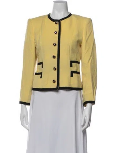 Pre-owned Louis Fèraud Vintage Late 1980's - Early 1990's Blazer In Yellow