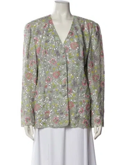 Pre-owned Louis Fèraud Vintage Late 1980's - Early 1990's Evening Jacket In Green