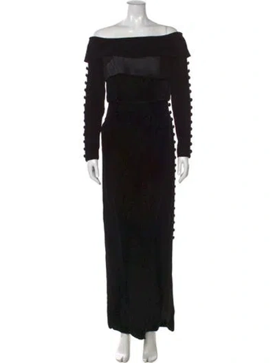 Pre-owned Louis Fèraud Vintage Long Dress In Black