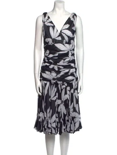 Pre-owned Louis Fèraud Vintage Midi Length Dress In Black