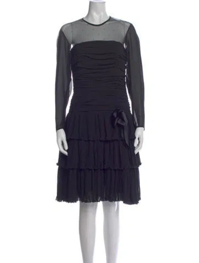 Pre-owned Louis Fèraud Vintage Mini Dress In Blue