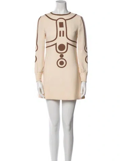 Pre-owned Louis Fèraud Vintage Mini Dress In Neutral