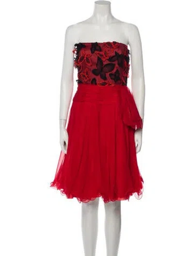 Pre-owned Louis Fèraud Vintage Mini Dress In Red