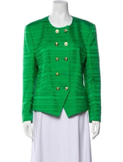 Pre-owned Louis Fèraud Vintage Printed Evening Jacket In Green