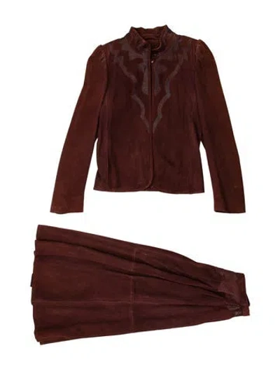 Pre-owned Louis Fèraud Vintage Skirt Suit In Brown